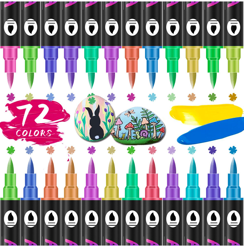 Acrylic Paint Markers Dual Tip - Kids Education Tips 评论和价格