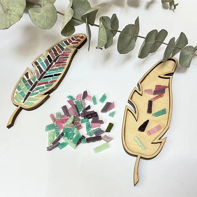 DIY Mosaic Coaster Colored Fea - Kids Education Things 评论和价格